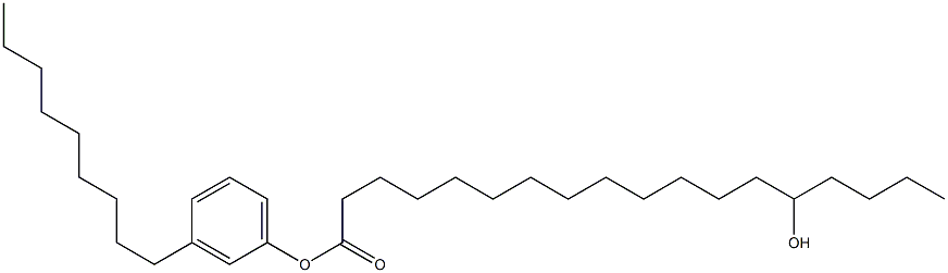 14-Hydroxystearic acid 3-nonylphenyl ester Struktur