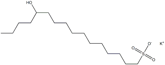 12-Hydroxyhexadecane-1-sulfonic acid potassium salt Struktur