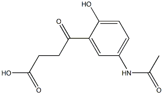 3-[2-Hydroxy-5-acetylaminobenzoyl]propionic acid Struktur