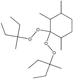 2,3,6-Trimethyl-1,1-bis(1-ethyl-1-methylpropylperoxy)cyclohexane Struktur