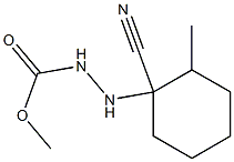 2-(1-Cyano-2-methylcyclohexyl)hydrazine-1-carboxylic acid methyl ester Struktur