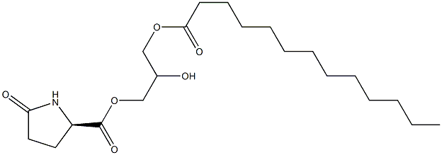 1-[(D-Pyroglutamoyl)oxy]-2,3-propanediol 3-tridecanoate Struktur