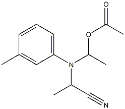 N-(1-Cyanoethyl)-N-(1-acetoxyethyl)-m-toluidine Struktur