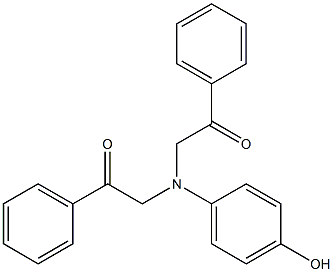 2-[(4-HYDROXY-PHENYL)-(2-OXO-2-PHENYL-ETHYL)-AMINO]-1-PHENYL-ETHANONE Struktur