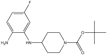 4-[(2-AMINO-5-FLUOROPHENYL)AMINO]-1-PIPERIDINECARBOXYLIC ACID 1,1-DIMETHYLETHYL ESTER Struktur