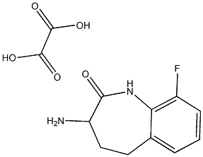 3-Amino-9-fluoro-4,5-dihydro-1H-benzo[b]azepin-2(3H)-one oxalate Struktur