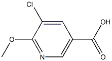 3-Chloro-5-carboxy-2-methoxypyridine Struktur