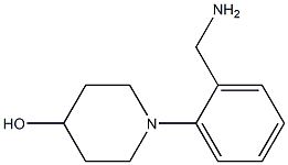 1-[2-(Aminomethyl)phenyl]-4-piperidinol Struktur