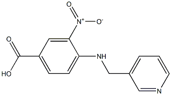 3-Nitro-4-[(3-pyridinylmethyl)amino]benzoic acid Struktur