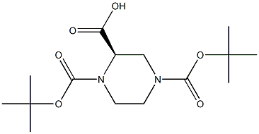 (R)-1,4-Diboc-Piperazine-2-Carboxylic acid Struktur