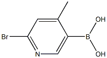 2-Bromo-4-methylpyridine-5-boronicacid Struktur