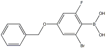 4-Benzyloxy-2-bromo-6-fluorophenylboronicacid Struktur