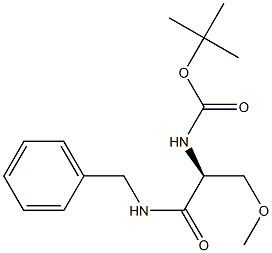 (S)-tert-butyl-1-(benzylamino)-3-methoxy-1-oxopropan-2-ylcarbamate Struktur