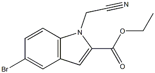 ethyl 5-bromo-1-(cyanomethyl)-1H-indole-2-carboxylate Struktur