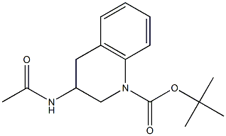 tert-butyl 3-acetamido-3,4-dihydroquinoline-1(2H)-carboxylate Struktur