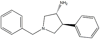 (3R,4S)-1-benzyl-4-phenylpyrrolidin-3-amine Struktur