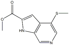 methyl 4-(methylthio)-1H-pyrrolo[2,3-c]pyridine-2-carboxylate Struktur