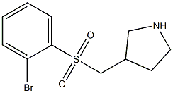 3-(2-Bromo-benzenesulfonylmethyl)-pyrrolidine Struktur