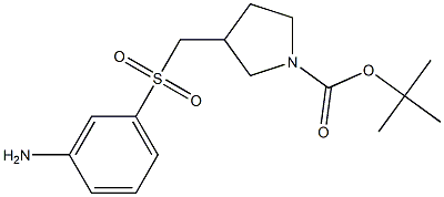 3-(3-Amino-benzenesulfonylmethyl)-pyrrolidine-1-carboxylic acid tert-butyl ester Struktur