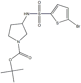 3-(5-Bromo-thiophene-2-sulfonylamino)-pyrrolidine-1-carboxylic acid tert-butyl ester Struktur