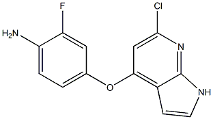 4-(6-chloro-1H-pyrrolo[2,3-b]pyridin-4-yloxy)-2-fluoroaniline Struktur