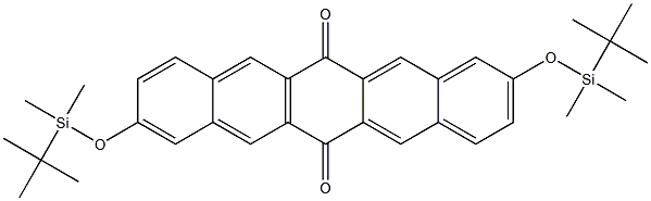 2,9-bis(tert-butyldimethylsilyloxy)pentacene-6,13-dione Struktur