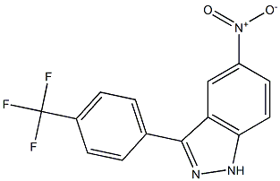 3-(4-(trifluoromethyl)phenyl)-5-nitro-1H-indazole Struktur