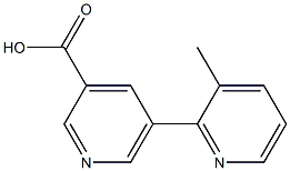 5-(3-methylpyridin-2-yl)pyridine-3-carboxylic acid Struktur