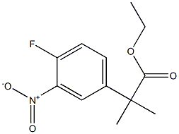 ethyl 2-(4-fluoro-3-nitrophenyl)-2-methylpropanoate Struktur