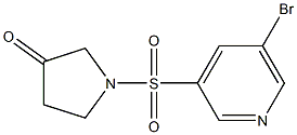 1-(5-broMopyridin-3-ylsulfonyl)pyrrolidin-3-one Struktur