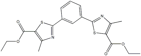 1,3-Bis(5-ethoxycarbonyl-4-Methyl-2-thiazolyl)benzene, 97% Struktur