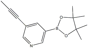 3-(prop-1-ynyl)-5-(4,4,5,5-tetraMethyl-1,3,2-dioxaborolan-2-yl)pyridine Struktur