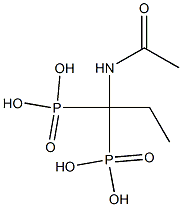 1-acetaMidopropane-1,1-diyldiphosphonic acid Struktur