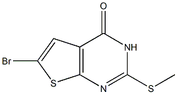 6-Bromo-2-(methylsulfanyl)thieno[2,3-d]pyrimidin-4(3H)-one Struktur