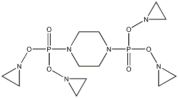 1,4-Bis[bis(1-aziridinyl)phosphoryl]piperazine Struktur