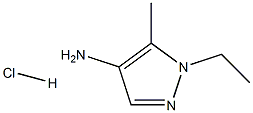 1-Ethyl-5-methyl-1H-pyrazol-4-amine hydrochloride Struktur