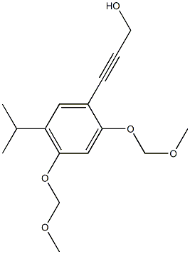 3-(5-isopropyl-2,4-bis(MethoxyMethoxy)phenyl)prop-2-yn-1-ol Struktur