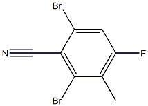 2,6-DiboroMo-4-fluoro-5-Methylbenzonitrile Struktur