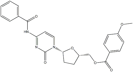 5'-O-Anisoyl-N4-benzoyl-2',3'-dideoxycytidine Struktur