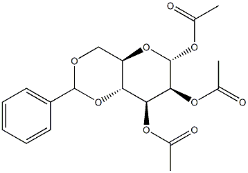 1,2,3-Tri-O-acetyl-4,6-O-benzylidene-a-D-mannopyranose Struktur