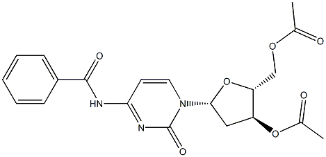 3',5'-Di-O-acetyl-N4-benzoyl-2'-deoxycytidine Struktur