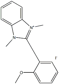 2-(2-methoxyphenyl)-1,3-dimethyl-1H-benzoimidazol-3-ium iodide Struktur