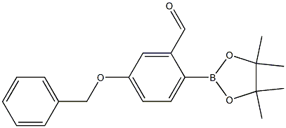 5-(benzyloxy)-2-(4,4,5,5-tetramethyl-1,3,2-dioxaborolan-2-yl)benzaldehyde Struktur