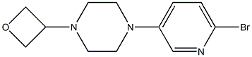 1-(6-bromopyridin-3-yl)-4-(oxetan-3-yl)piperazine Struktur