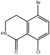 5-BROMO-8-CHLORO-1,2,3,4-TETRAHYDROISOQUINOLIN-1-ONE Struktur