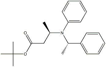 3-(Phenyl((S)-1-phenylethyl)amino)butanoic Acid (R)-tert-Butyl Ester Struktur