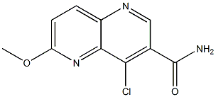 4-Chloro-6-methoxy-[1,5]naphthyridine-3-carboxylic acid amide Struktur