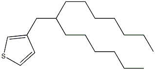 3-(2-hexylnonyl)thiophene Structure