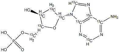 2'-Deoxyadenosine 5'-monophosphate-13C10 Struktur