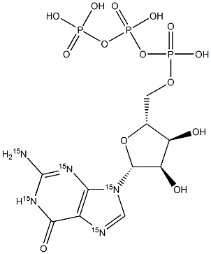 Guanosine 5'-Triphosphate-15N5 Struktur